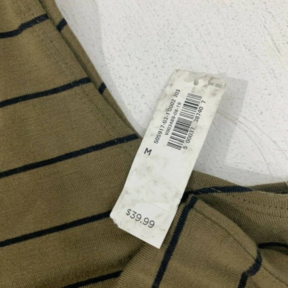 Old Navy Turtleneck Shift Dress Women Size M Stripe Sleeveless Knit Knee Length - Picture 8 of 10